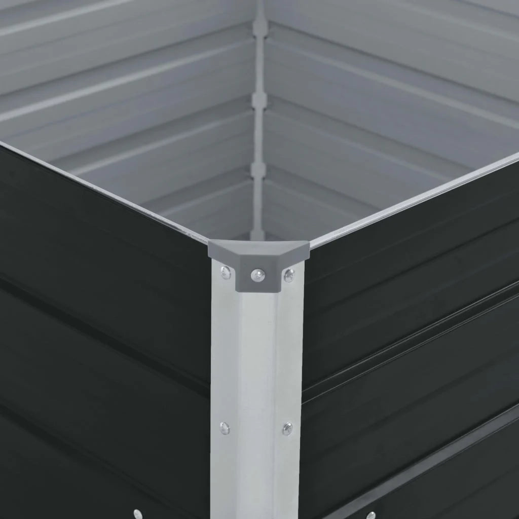 Fioriera 100 x 100 x 45 cm acciaio zincato antracite 02_0000783