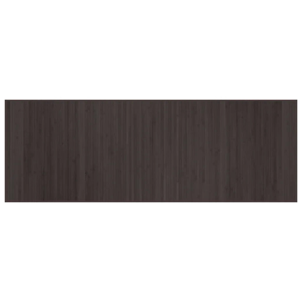 Tappeto Rettangolare Marrone Scuro 70x200 cm in Bambù 376875