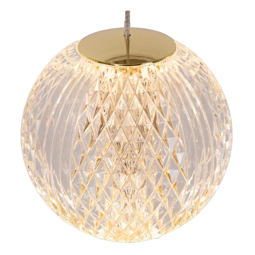 Lampada sospensione Cintra 3 sfere oro LED12,6W Lucide