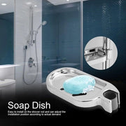 Supporto per sapone regolabile per doccia - Accessorio utile per la stanza da bagno - Finestra in acciaio inox - Diametro foro 25 mm.
