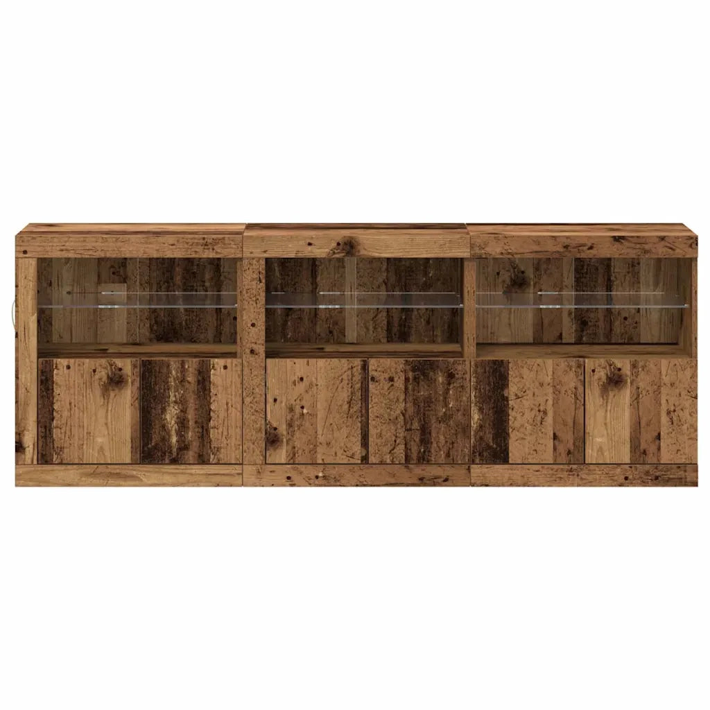 Credenza | Madia LED Legno vecchio 181 x 37 x 67 cm Legno multistrato