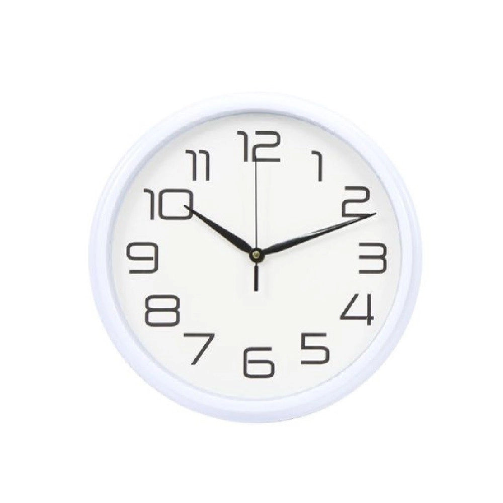 Trade Shop - Orologio Da Parete Muro Analogico Per Cucina Stanza Casa 30cm Bianco Nero 186866 -