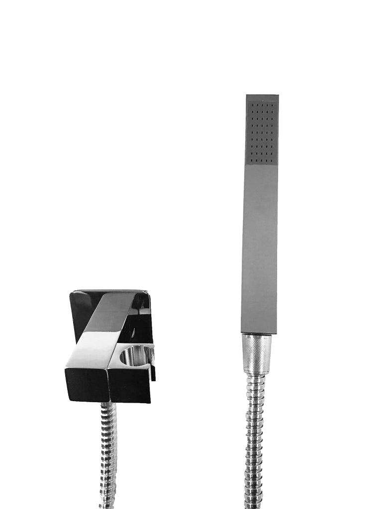 Presa acqua con supporto doccia squadrato completo,flessibile 150