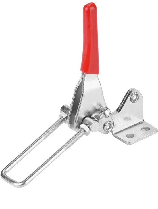 Vibroisolante Toggle Clamp 90 Gradi - Rilascio Rapido - Beugel Verticale - Acciaio Galfanato - Resistente ai Colpi - Strumento Manuale - Chiave a Vite