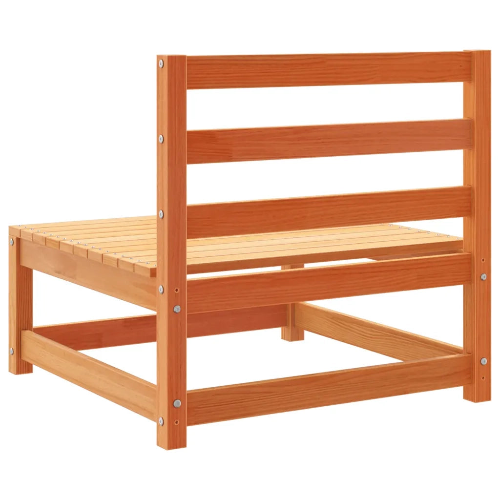 Set Divani da Giardino 7 pz Marrone Cera Legno Massello Pino 3299464