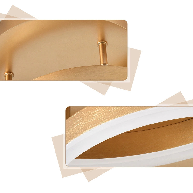 ZMH Lampada da soffitto plafoniera LED dorata dimmerabile 46W telecomando per camera letto soggiorno sala pranzo