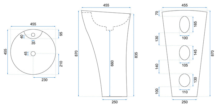 Lavabo Monolitico Rea Agnes