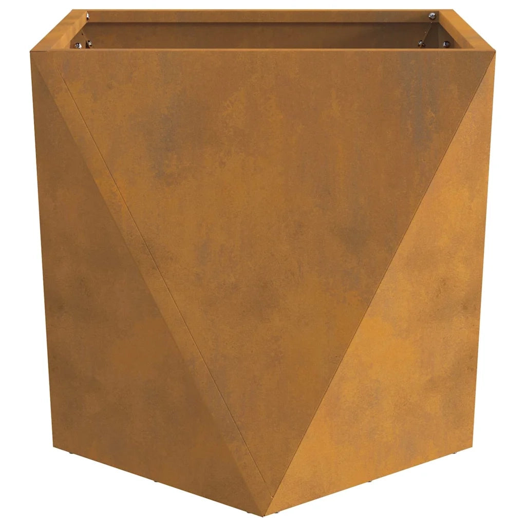 Fioriera 2 pz-Set di 2 Vaso-Contenitore per Piante Ruggine 40 x 40 x 40 cm