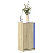 Credenza con LED-Buffet-Armadio da cucina Rovere Sonoma 42,5x34x85 cm Legno Multistrato