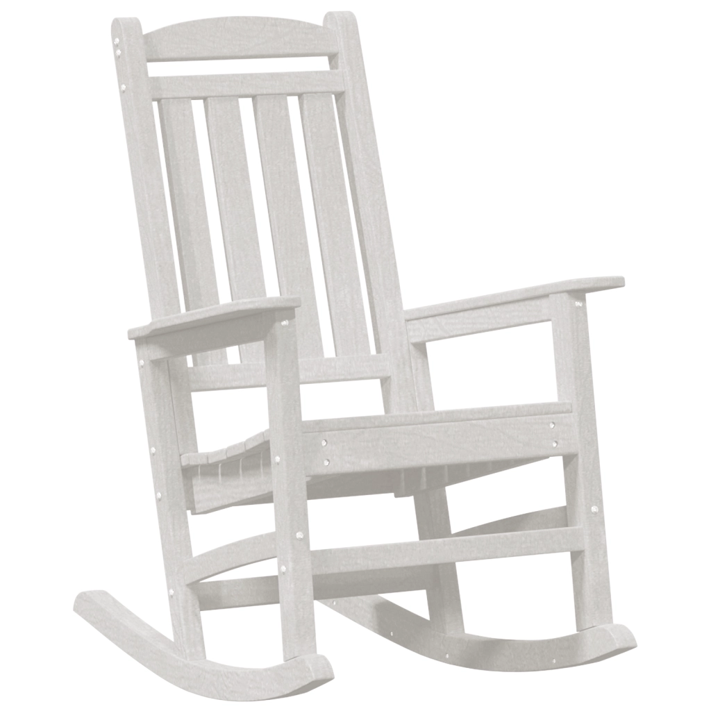 Sedia a dondolo da giardino Bianca 70x92x108 cm HDPE