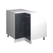 Mobile cucina angolare per sottotetto R-Line Calce nera/Bianco 75.6 cm con 1 porta, carcassa dell’armadio profondità 60 cm Vicco