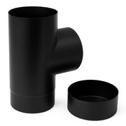 Raccordo a t arredo tappo ispezione raccolta 90° canale fumo stufa a pellet *** misura Ø 180 mm, confezione 1