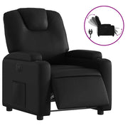 Poltrona | Sedia Relax Reclinabile Elettrica Nera in Similpelle