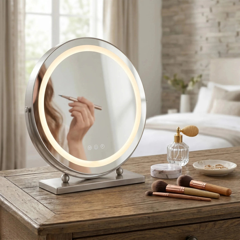 Specchio Led Make-up Chrome 40 Cm