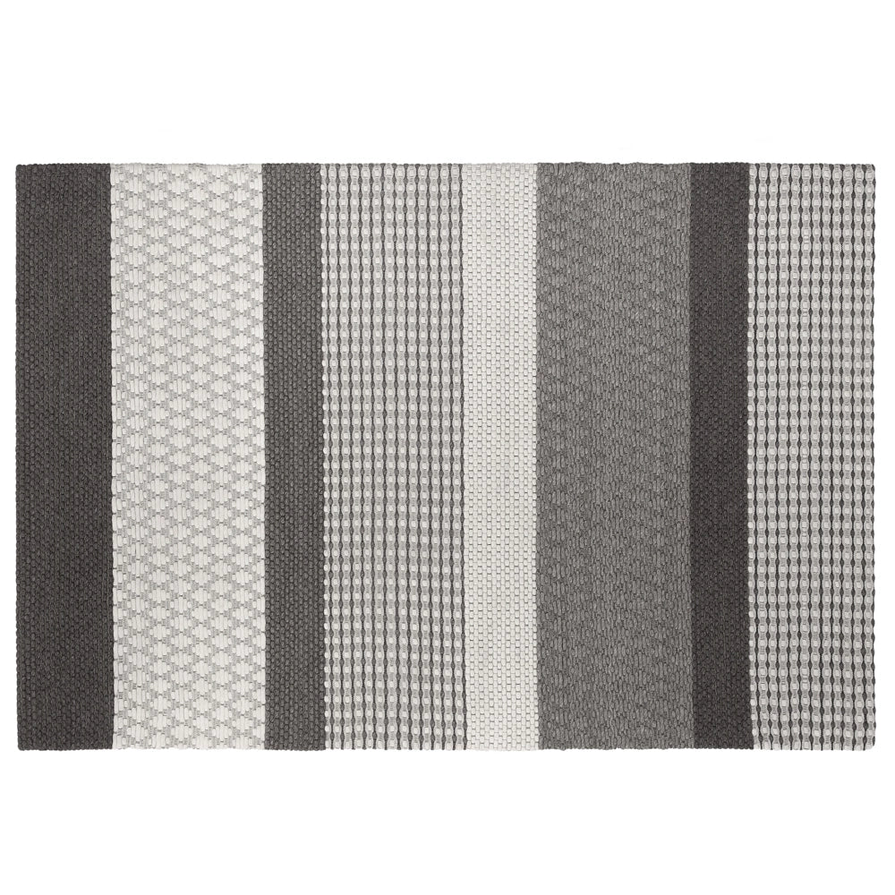 Tappeto grigio 160 x 220 cm in lana per soggiorno casa ufficio toppe