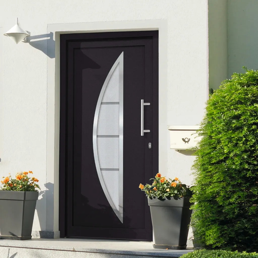 Porta di Ingresso Antracite 98x200 cm 279219