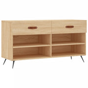 Panca Porta Scarpe | Scarpiera | Mobile per scarpe Rovere Sonoma 102x35x55 cm Legno Multistrato