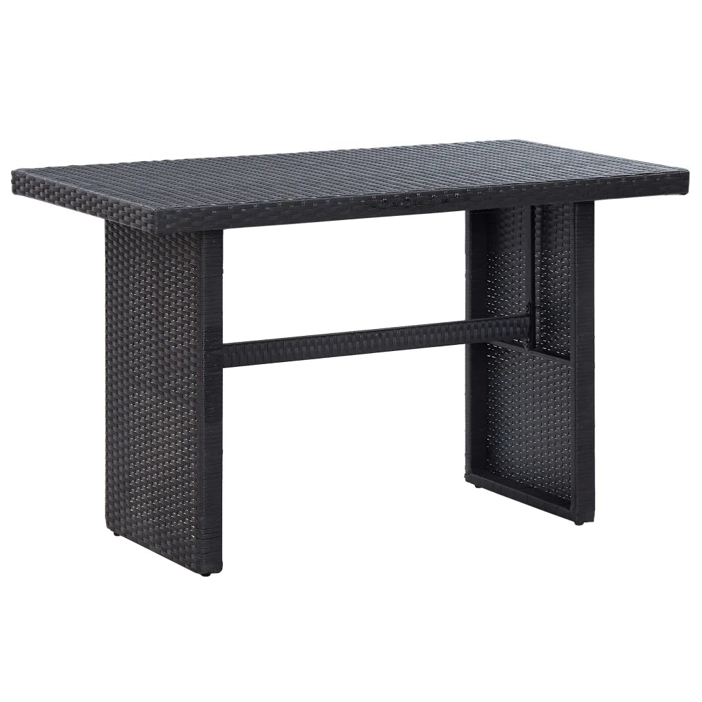 Set Divani da Giardino 3 pz con Cuscini in Polyrattan Nero 46397