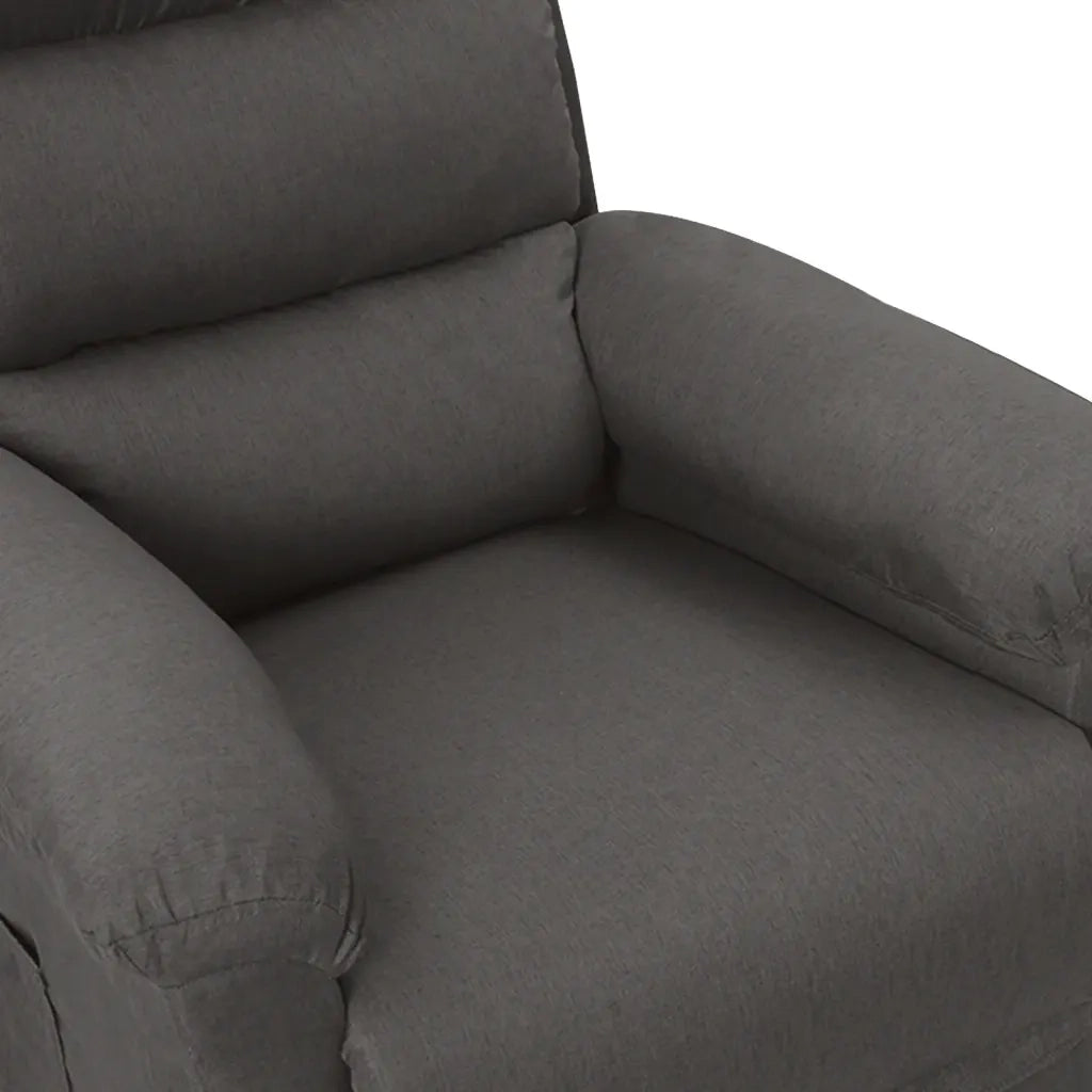 Poltrona | Sedia Relax Elettrica Reclinabile Grigio Scuro in Tessuto