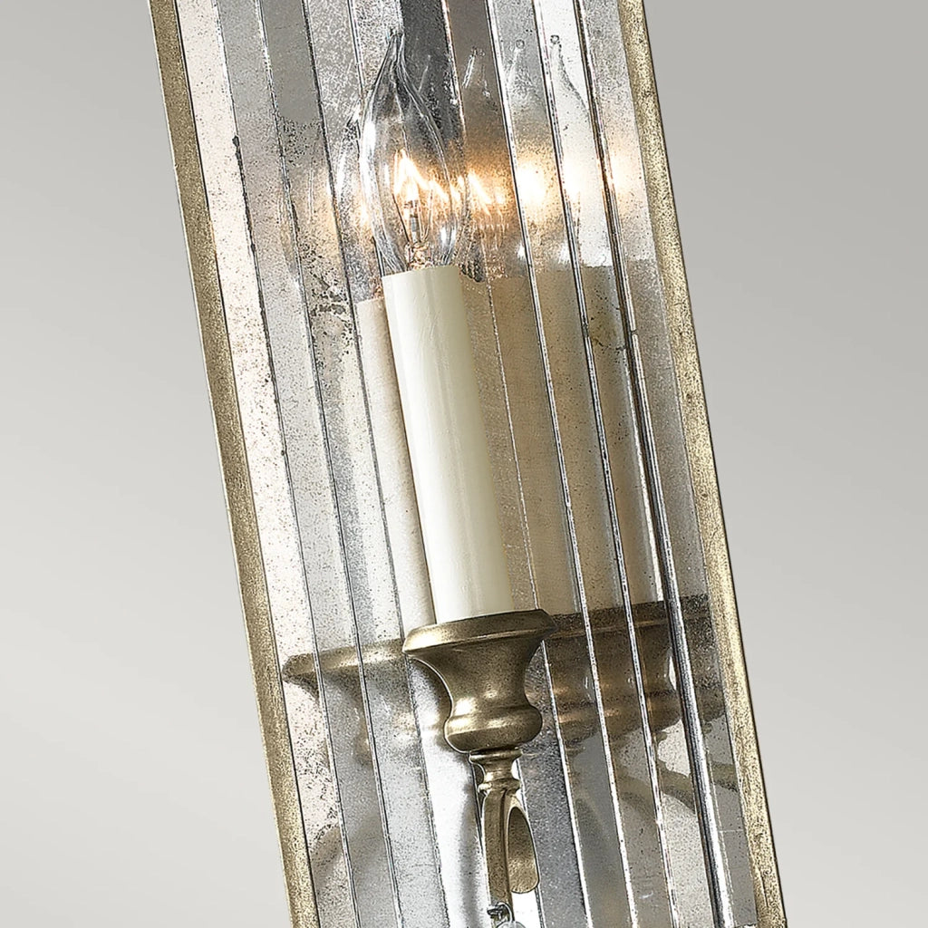 Applique Contemporanea Gianna Cristallo Argento Dorato Vetro Oro 1 Luce E14