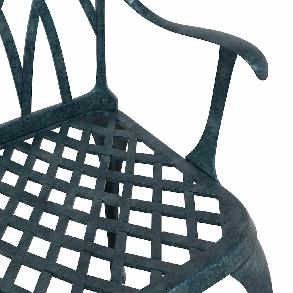 Sedia da Giardino 2 pz | Sedie da Esterno Verde 53 x 51 x 88,5cm Alluminio