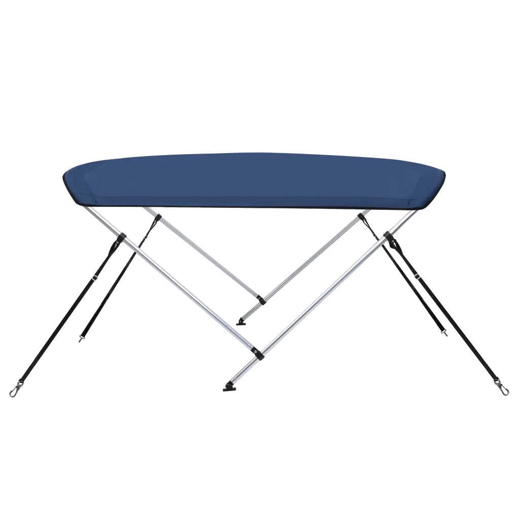 Bimini di Prua con Tendalino a 2 Archi Blu Marino 150x120x110cm 93126