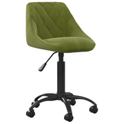 Sedia da Ufficio Verde Chiaro in Velluto