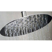 Trade Shop - Soffione Doccia Rotondo Tondo 20 Cm Bagno Effetto Pioggia Sottile Cromato Shower -