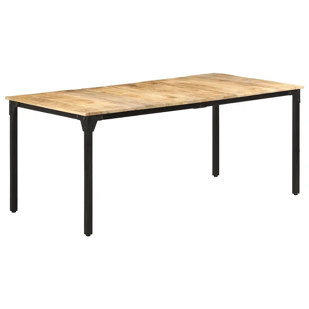 Tavolo da Pranzo 180x90x76 cm in Legno Massello di Mango Grezzo
