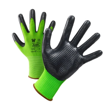 GUANTO PROFESSIONALE 'NBR CRINKLE' NERI Tg. 9 - 12 paia- NERI