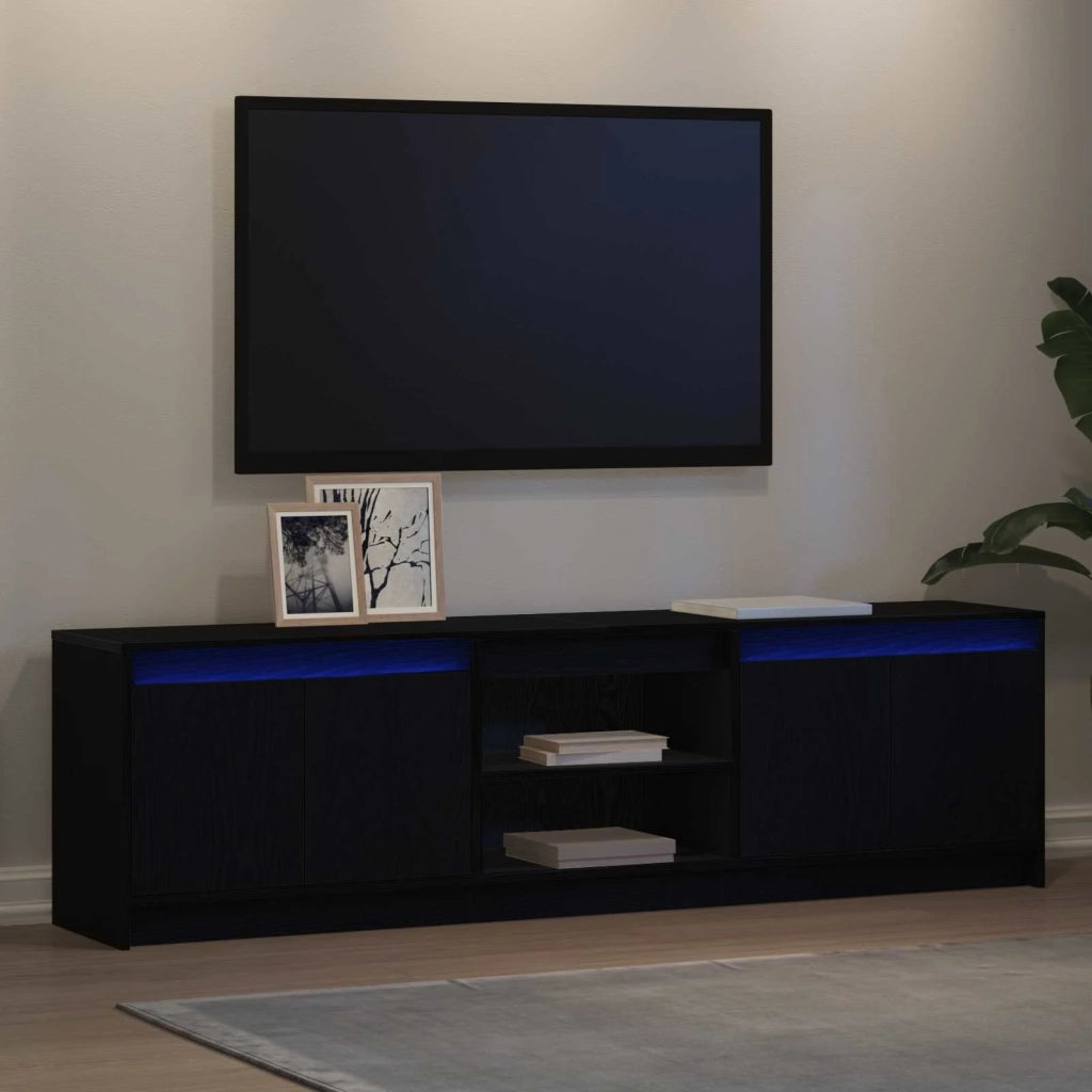Unità TV 2 pcs Nero 180 x 34 x 50 cm Legno multistrato 3378506