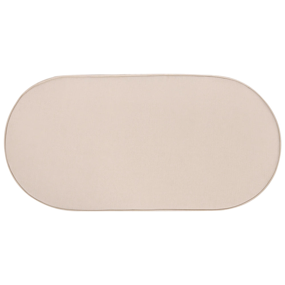 Divano da giardino in rattan naturale con cuscino di seduta beige a 2 posti per interni e per esterni in stile bohémien