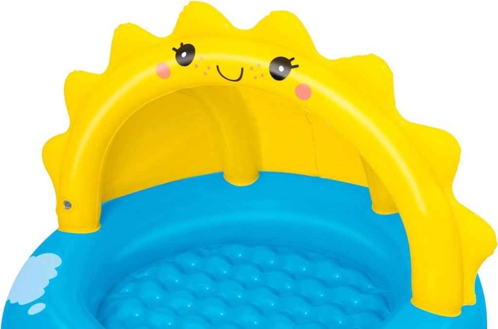 BESTWAY PISCINA SUNNY DAYS CON FONDO GONFIABILE E COPERTURA 101X97X71 CM PER BAMBINI 2+