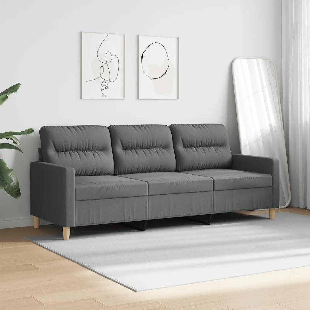 Divano | Divano da soggiorno | Sofa a 3 Posti Grigio Chiaro 180 cm in Tessuto