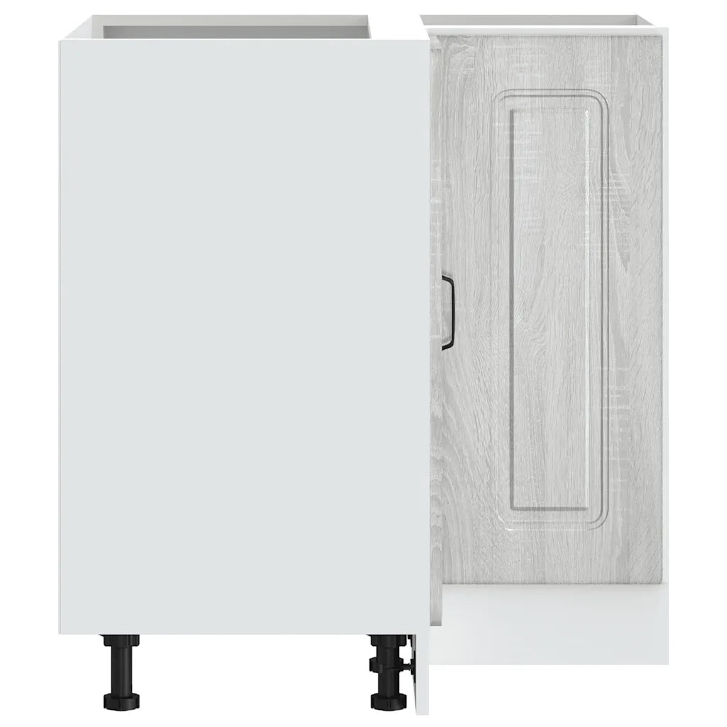 Mobile Base ad Angolo Cucina Kalmar Grigio Sonoma in Truciolato 853513