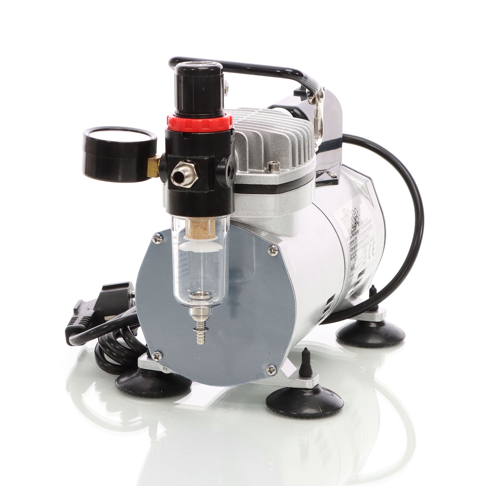 Compressore per aerografo AF18-2, a membrana 4 bar, arresto automatico, con manometro