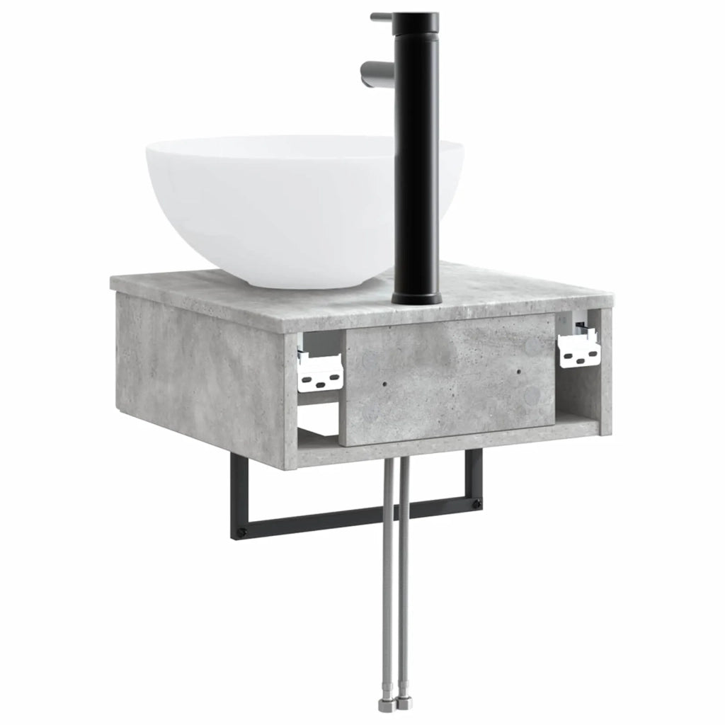 Lavabo da Parete Grigio Cemento 40 x 41 x 40,5 cm CFW9513224
