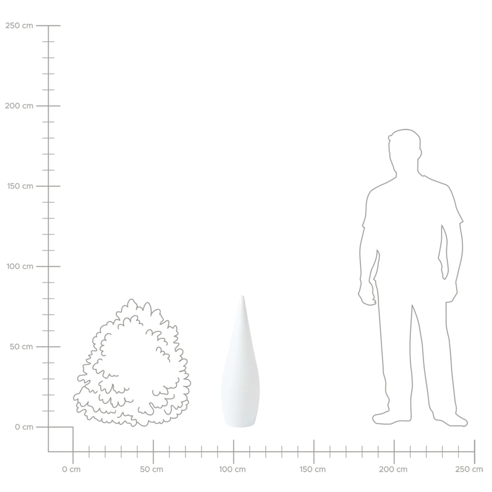 Lampada da terra a LED per esterni in materiale sintetico bianco impermeabile con telecomando con telecomando