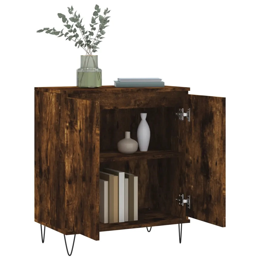 Credenza Rovere Fumo 60x35x70 cm in Legno Multistrato 827161