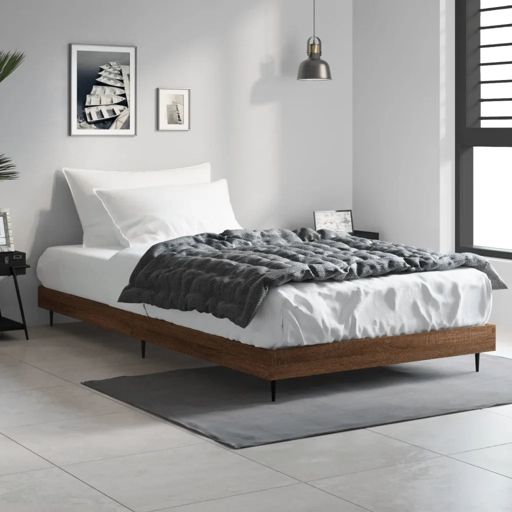 Giroletto senza Materasso Rovere Marrone 90x190cm in Truciolato 832308