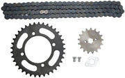 Kit di cambio denti a catena 37T - 17T cambio denti posteriore - catena 155mm - ingranaggio universale - compatibile con motori a 17mm - trattato termicamente per maggiore resistenza - set di catena