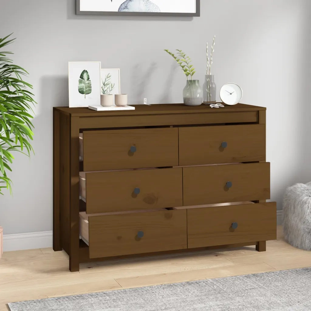 Armadietto Ambra 100x40x72 cm in Legno Massello di Pino 821767