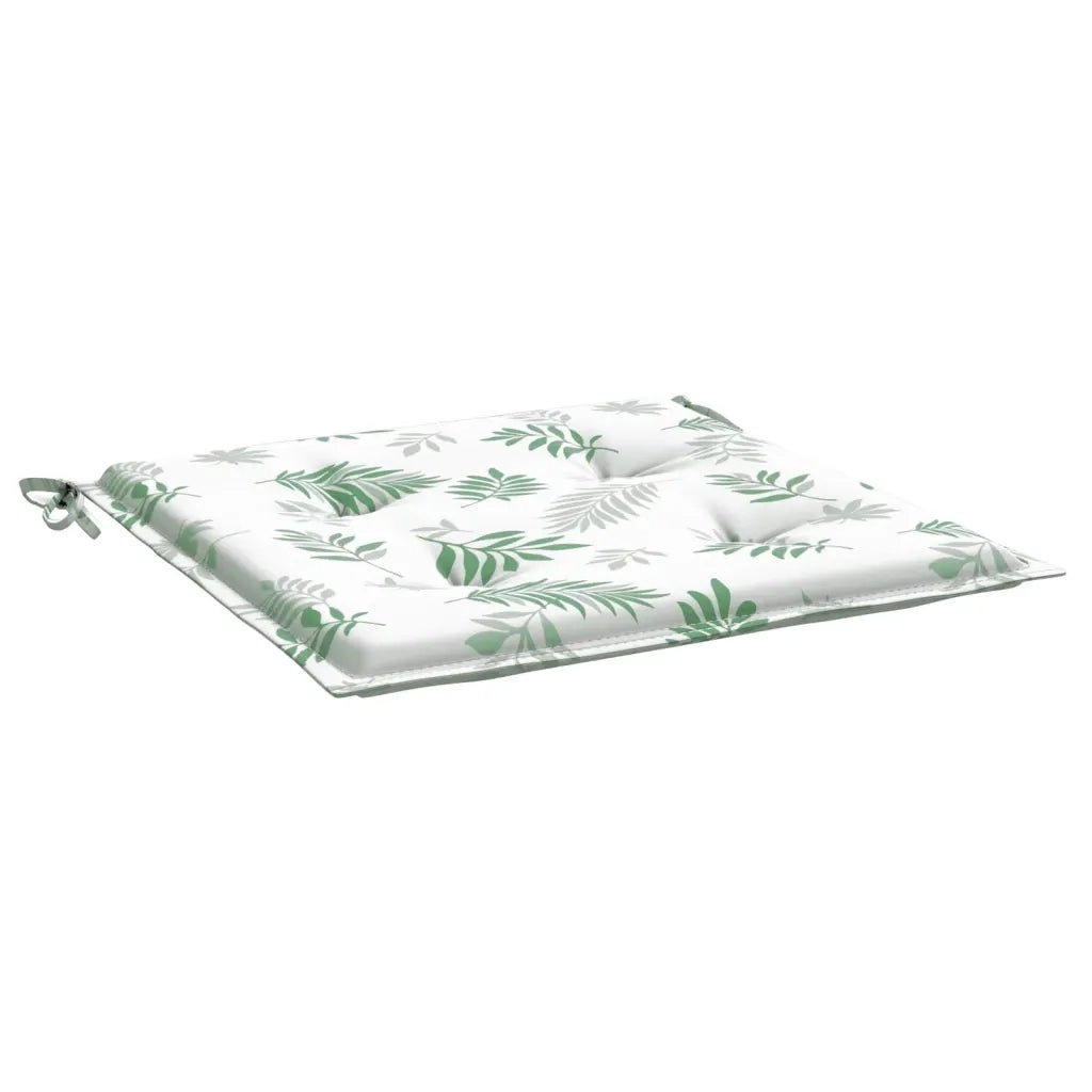 Cuscini per Sedia 2 pz Motivo a Foglie 50x50x3 cm in Tessuto 361086