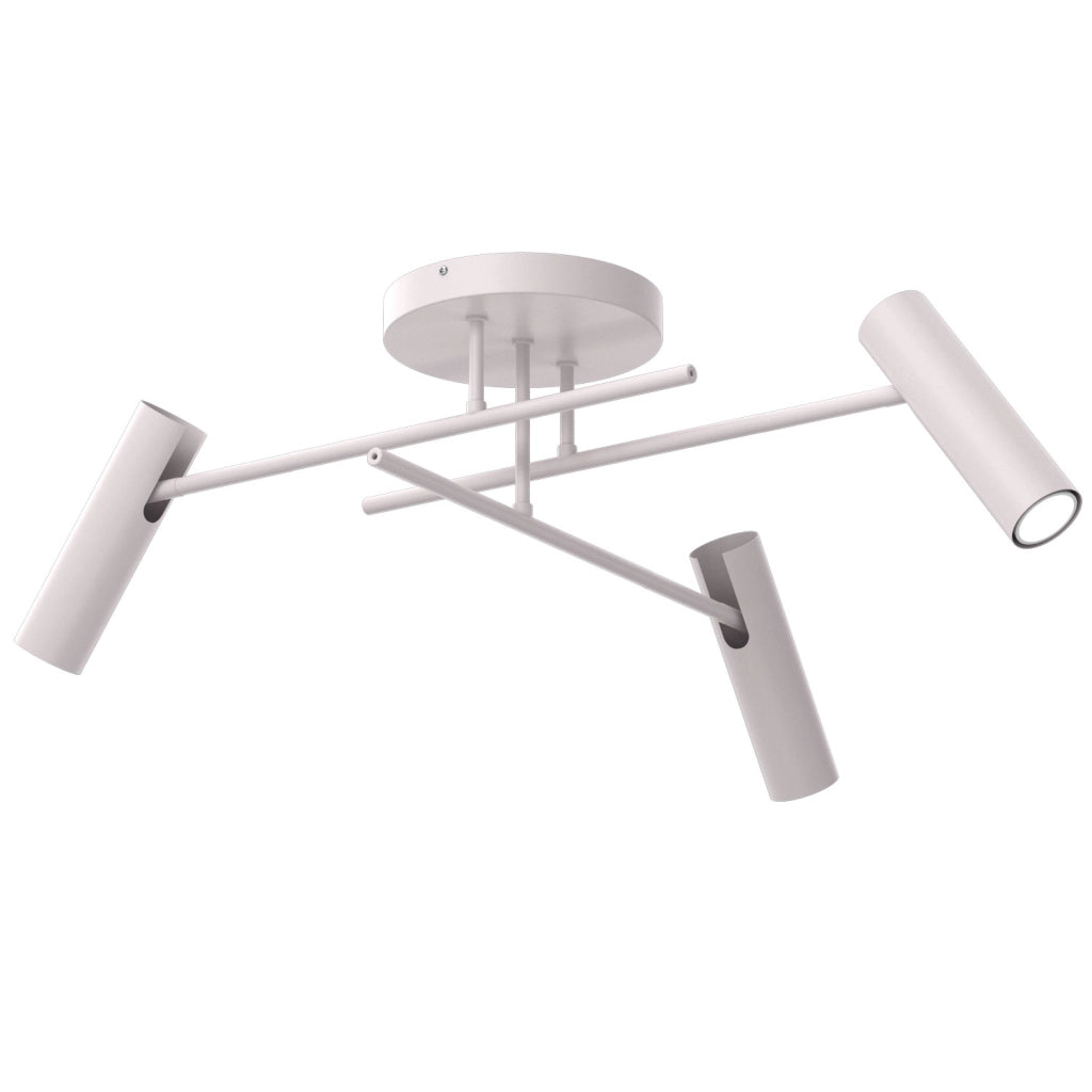 Plafoniera spot Axion 3 luci GU10 cashmere metallo Luminex