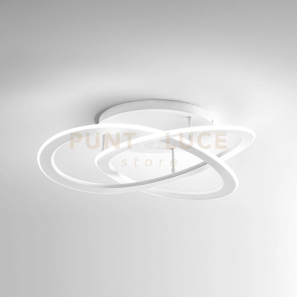 YARA P/P PLAFONIERA LED 3000K 1300LM 30W  DIMMERABILE 50CM SILICONE E ALLUMINIO
