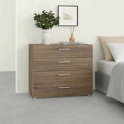Cassettiera Arwen, Settimino multiuso, Comò camera da letto, Mobile con cassetti, 80x40 h68 cm, Rovere