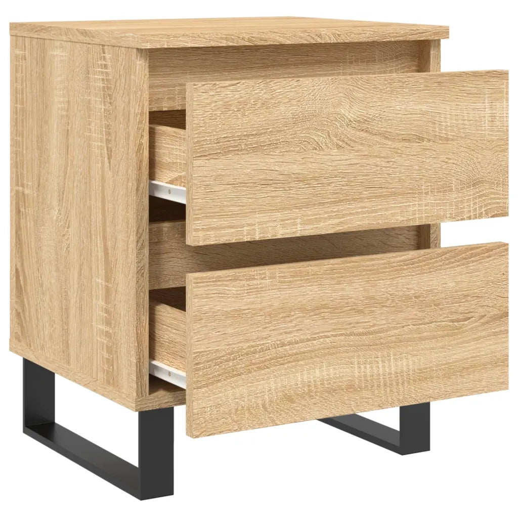 Comodini 2pz Rovere Sonoma 40x35x50 cm in Legno Multistrato 826899