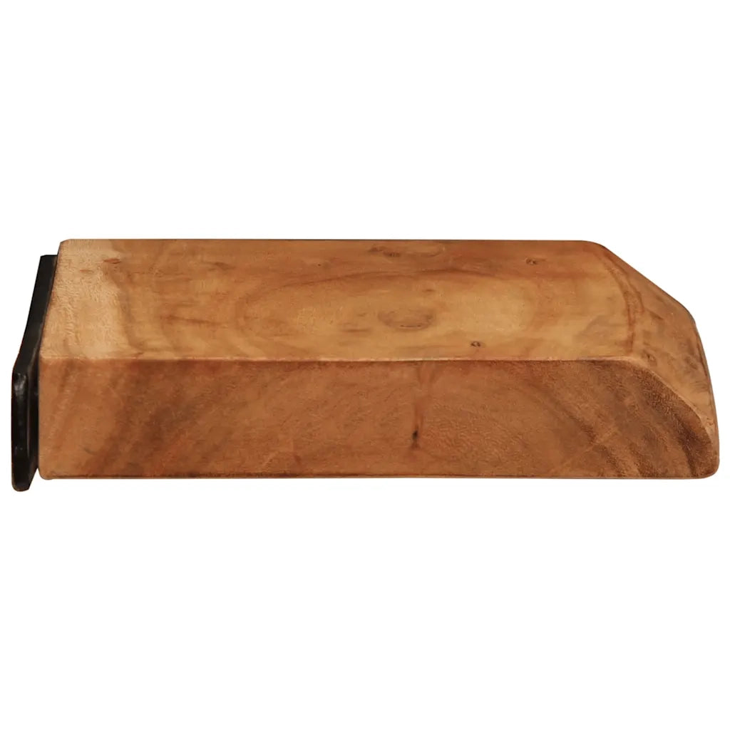 Mensole da Parete 2 pz 30x20x3,5 cm in Legno Massello di Acacia 373623