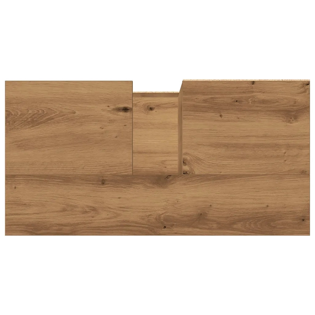 Mobiletto lavabo artigianale in rovere con vano contenitore funzionale 65 x 33 x 60 cm legno di rovere composito 02_0051047
