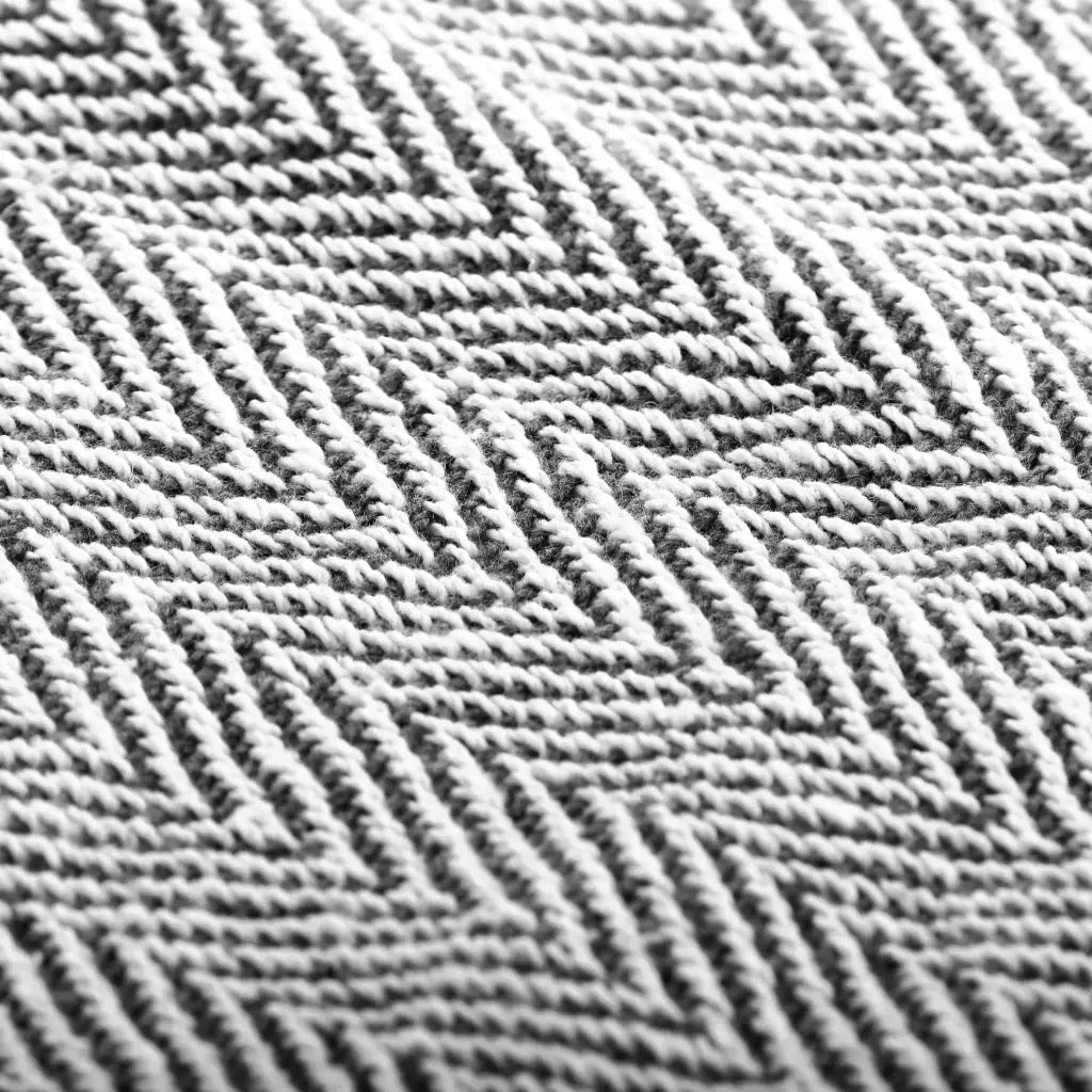 Copriletto in Cotone a Spina di Pesce 160x210 cm Blu Marino 245322